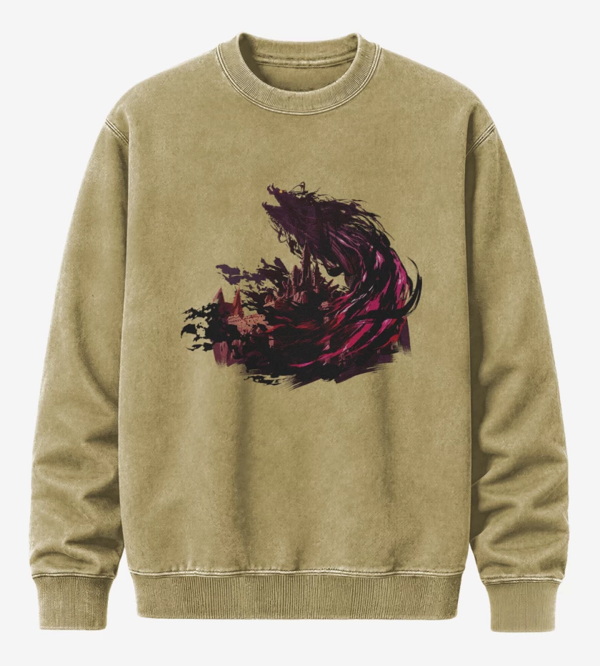 Poleron Polo Acid Wash Beige de Calamidad