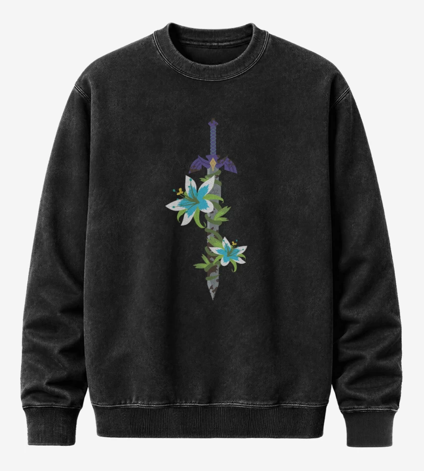 Poleron Polo Acid Wash Negro de Espada master