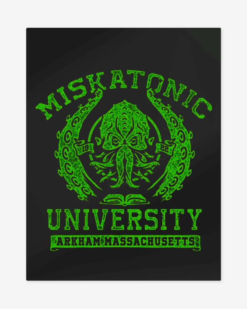 Print metalico Negro de Miskatonic