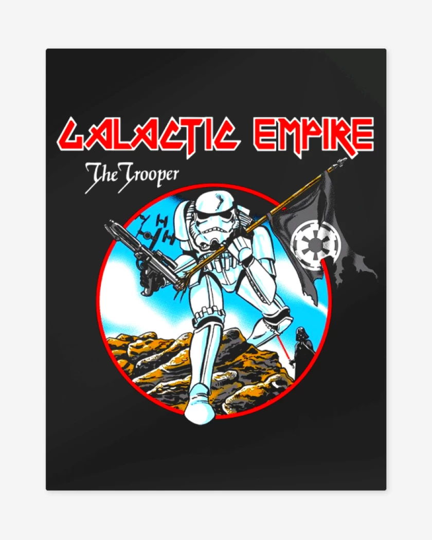 Print metalico Negro de Iron trooper