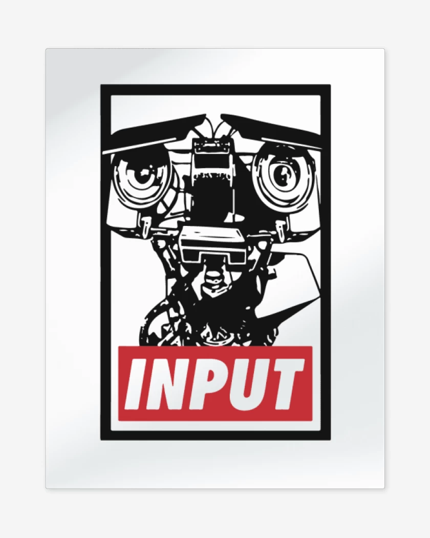 Print metalico Blanco de Johnny 5 - Input
