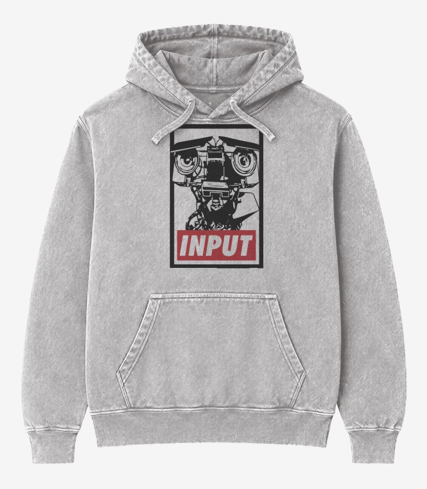 Poleron Canguro Acid Wash Gris Melange de Johnny 5 - Input