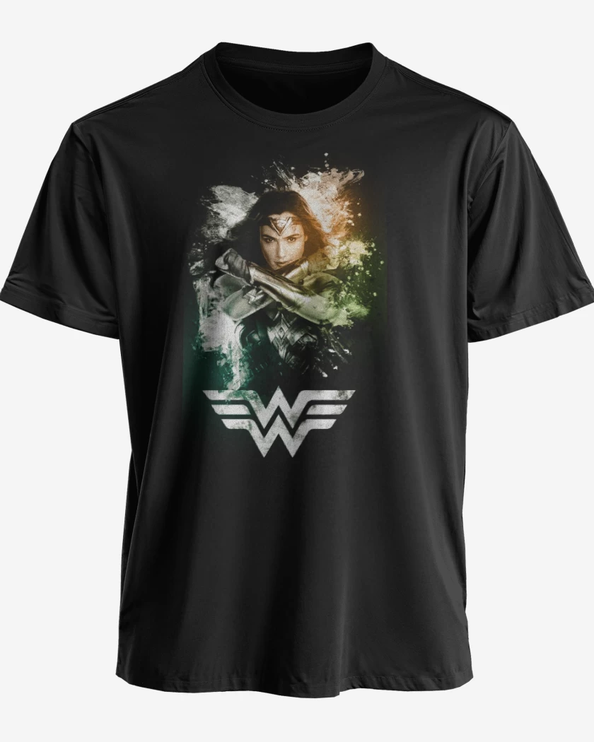 Polera premium Negro de Mujer maravilla