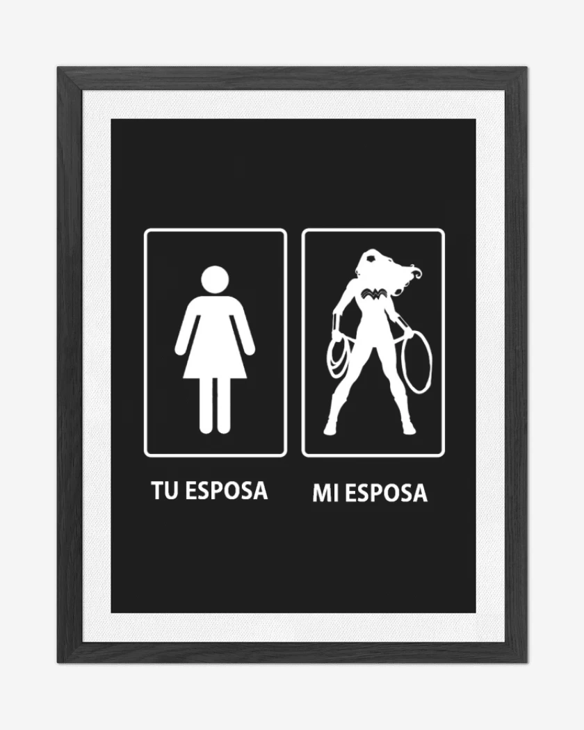 Cuadro decorativo Negro de Tu esposa...