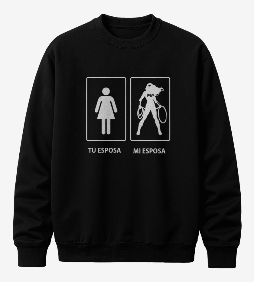 Poleron polo Negro de Tu esposa...