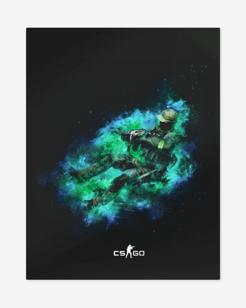 Print metalico Negro de COUNTER STRIKE 1