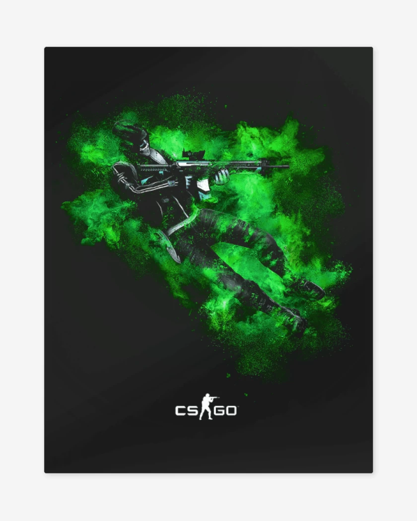 Print metalico Negro de Counter Strike 3