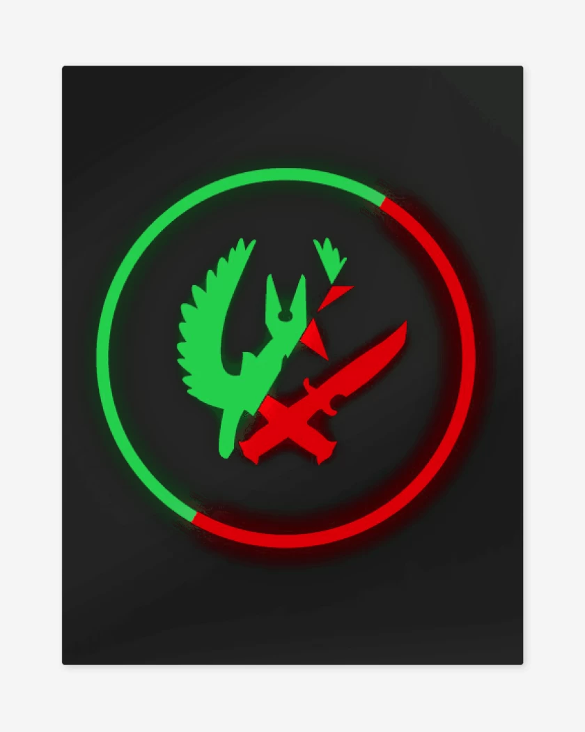 Print metalico Negro de Cs Go