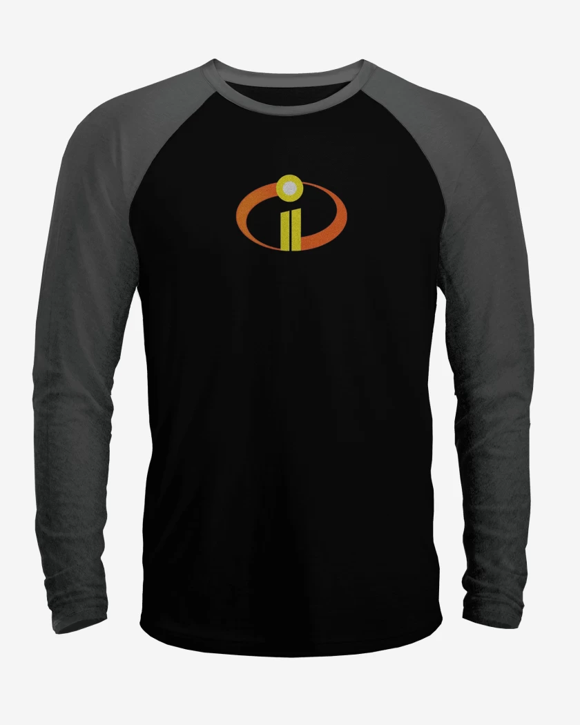 Polera Raglan Negro / Negro Heather de Los Increibles