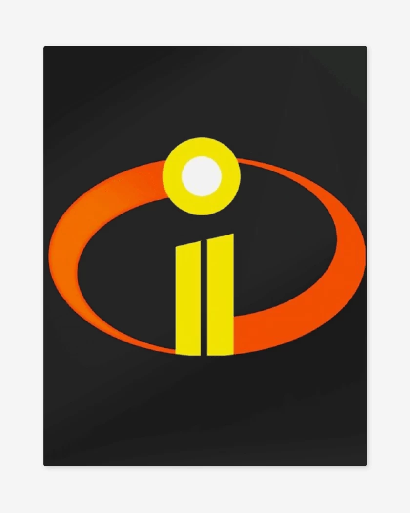 Print metalico Negro de Los Increibles