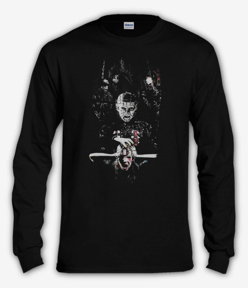 Polera manga larga Negro de HELLRAISER