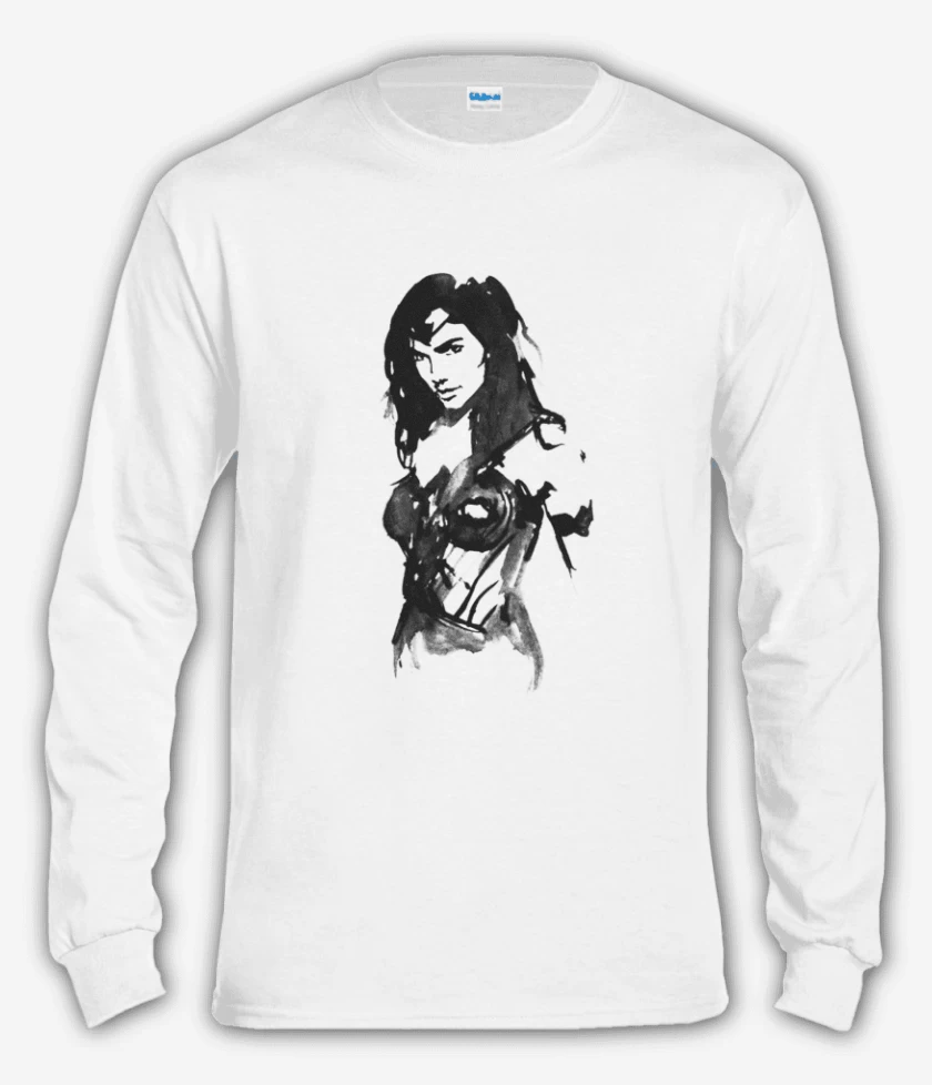 Polera manga larga Blanco de Wonder art