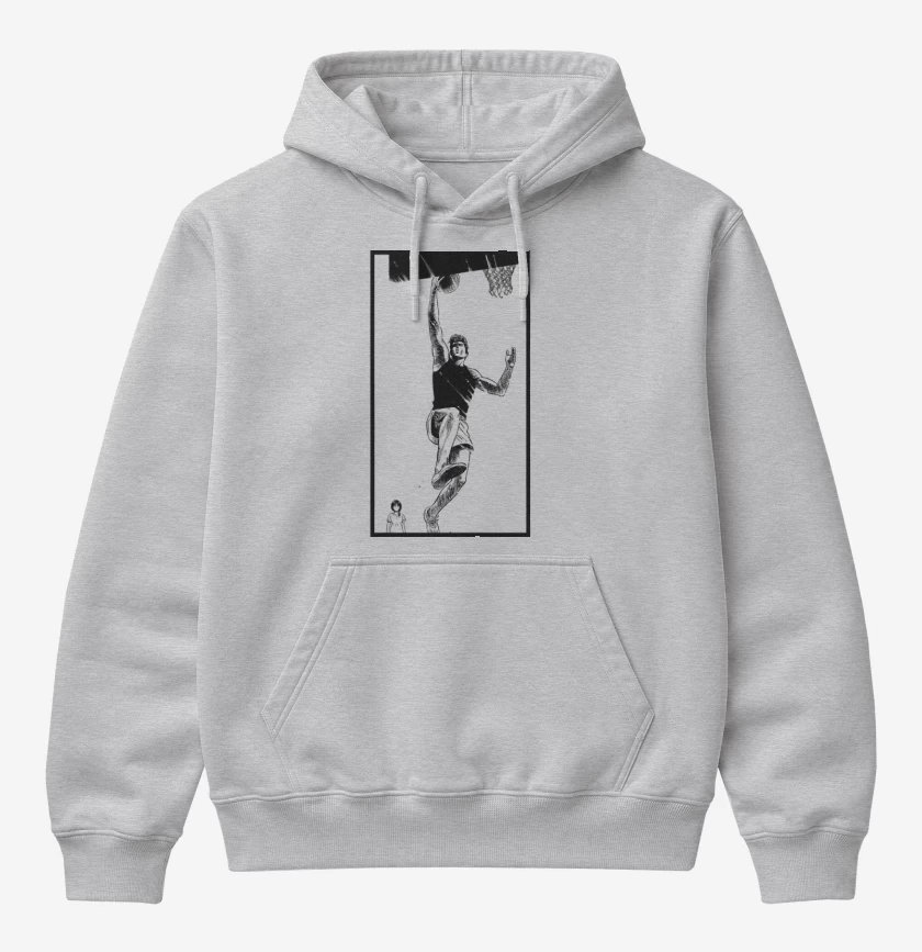 Poleron Canguro básico Gris Melange de Slam Dunk