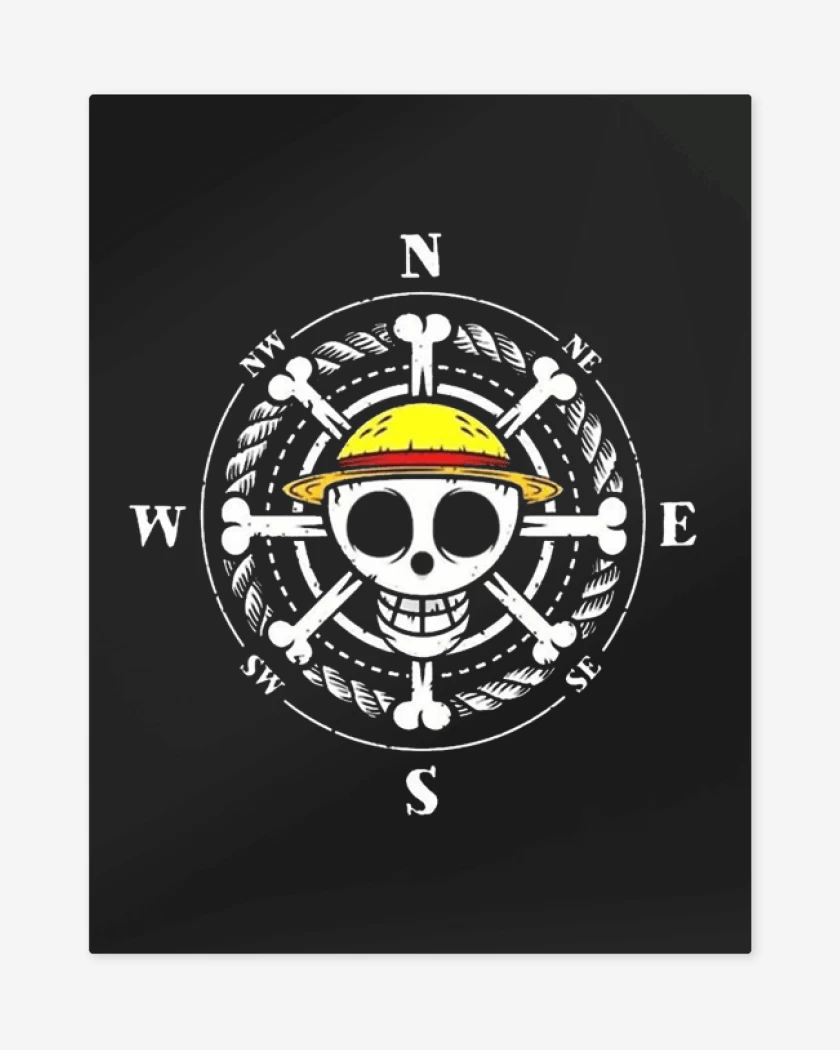 Print metalico Negro de One piece 2