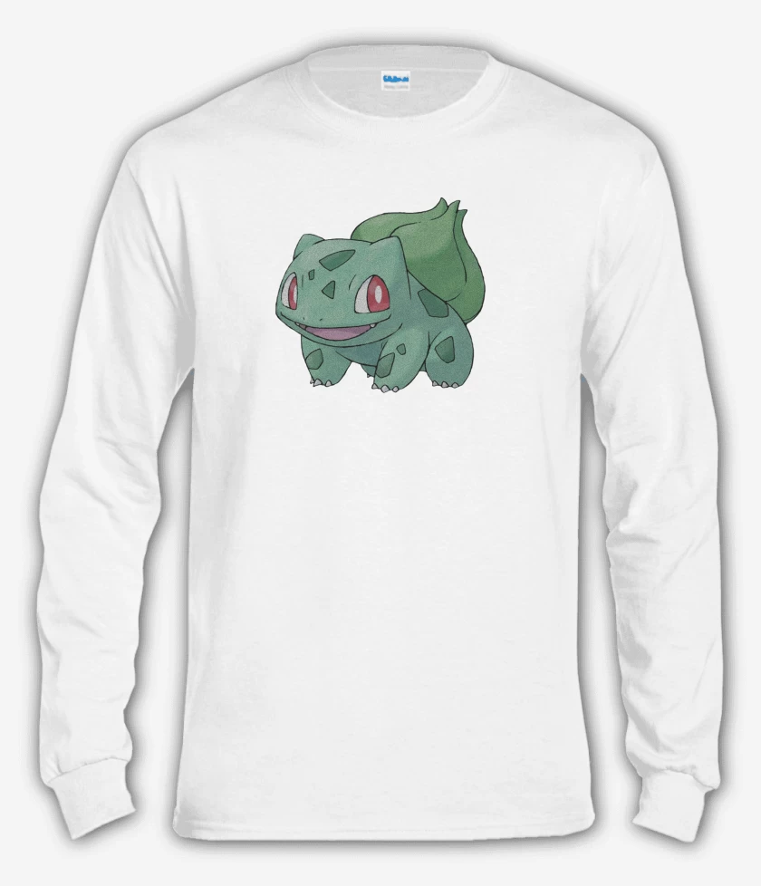 Polera manga larga Blanco de Bulbasaur