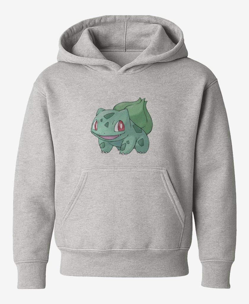 Poleron de niño Gris Melange de Bulbasaur