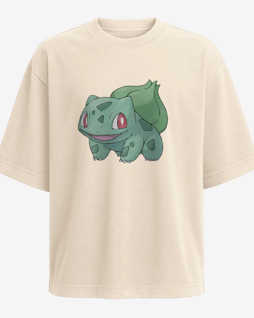 Polera Oversize Beige de Bulbasaur
