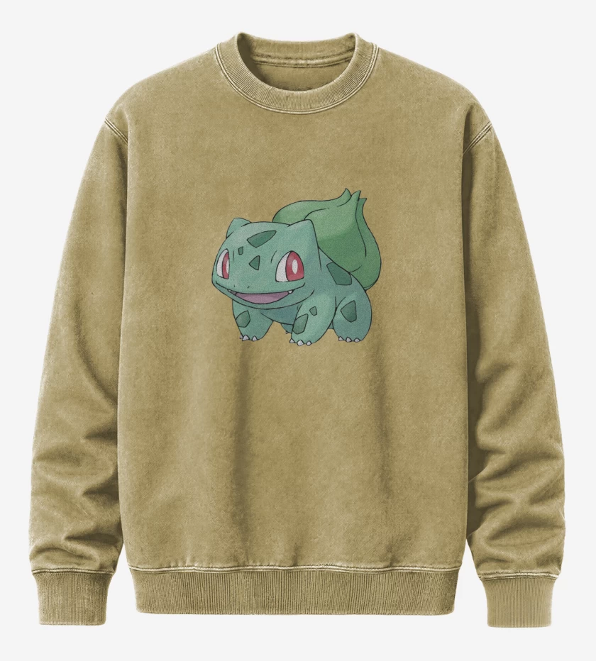 Poleron Polo Acid Wash Beige de Bulbasaur