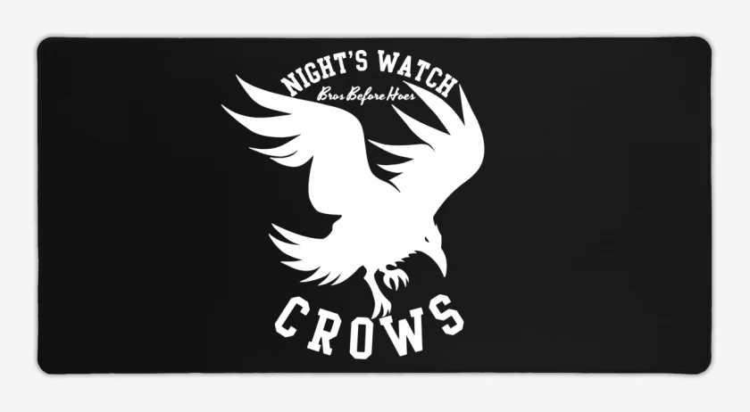 Mouse pad Gamer Negro de Nights watch Crows