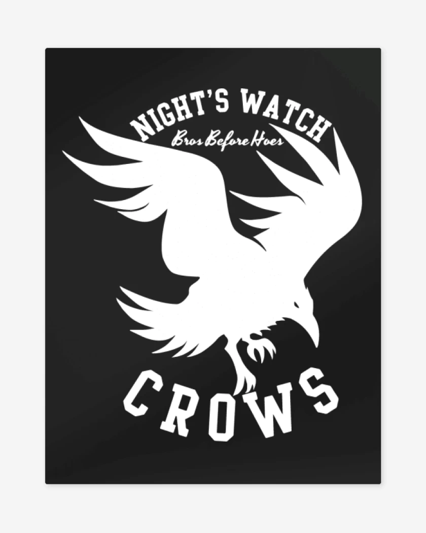 Print metalico Negro de Nights watch Crows