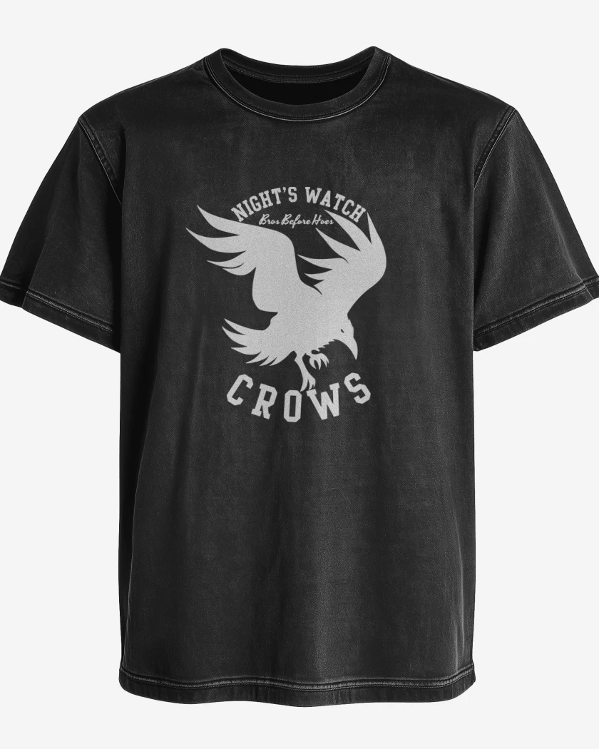 Polera desgastada Nights watch Crows