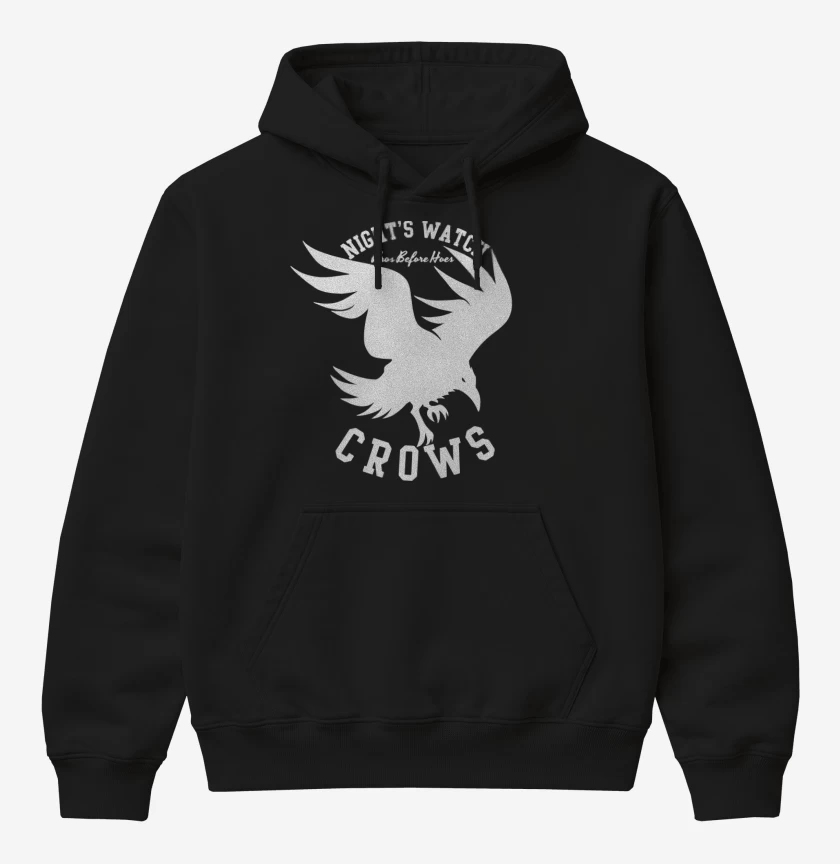 Poleron Canguro básico Negro de Nights watch Crows