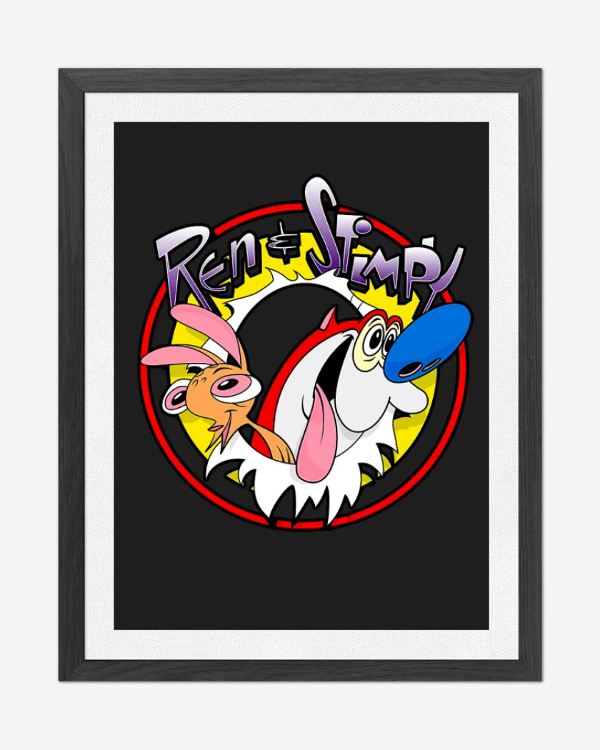 Cuadro decorativo Negro de ren y stimpy