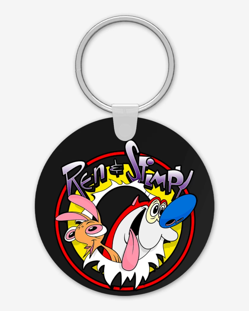 Llavero Negro de ren y stimpy