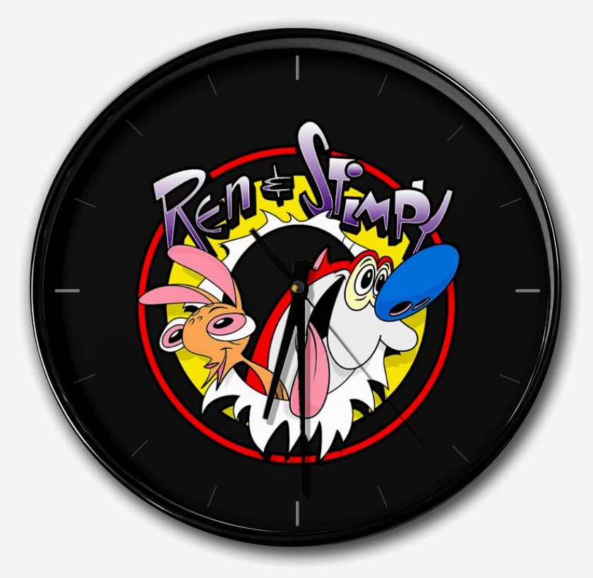 Reloj Negro de ren y stimpy