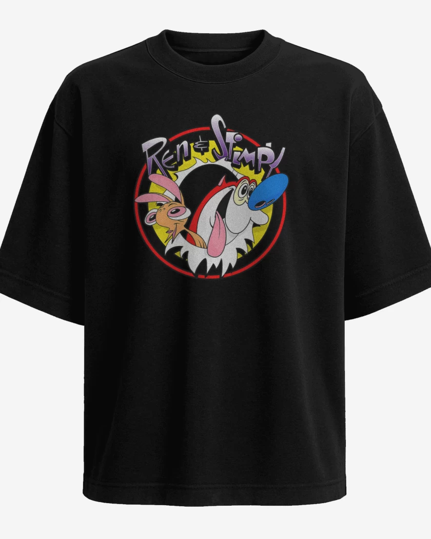 Polera Oversize ren y stimpy