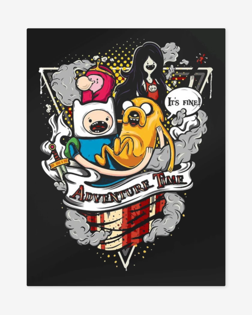 Print metalico Negro de Adventure time