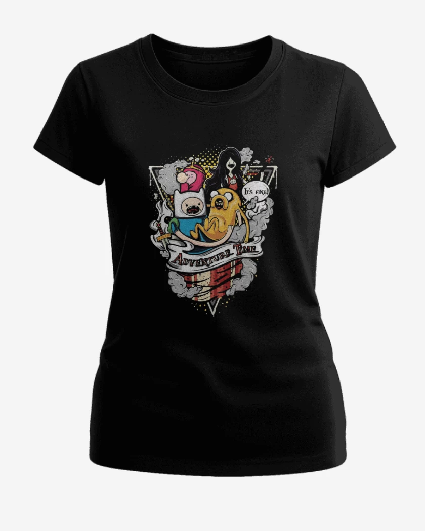 Polera de Mujer Negro de Adventure time
