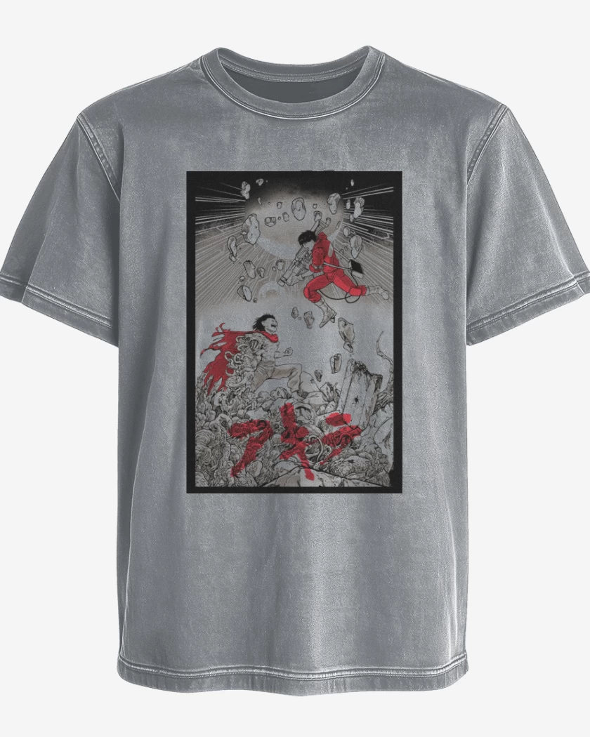 Polera desgastada Gris Melange de Akira Final