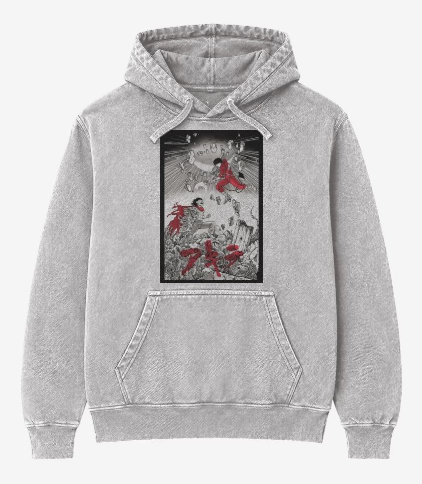 Poleron Canguro Acid Wash Gris Melange de Akira Final