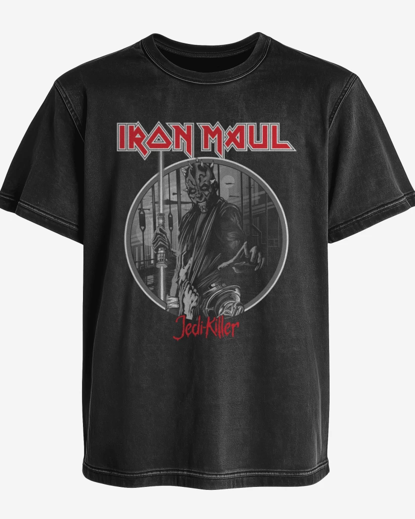 Polera desgastada Negro de Jedi killer