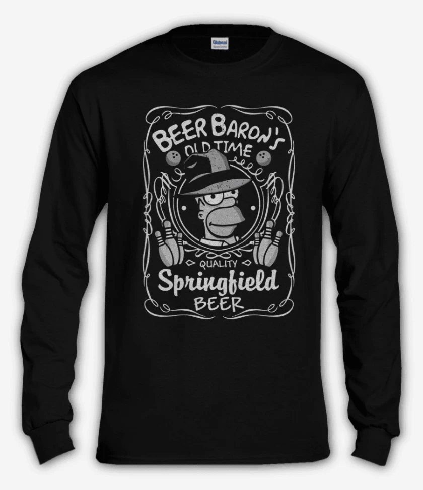 Polera manga larga Negro de Baron de la pilsen