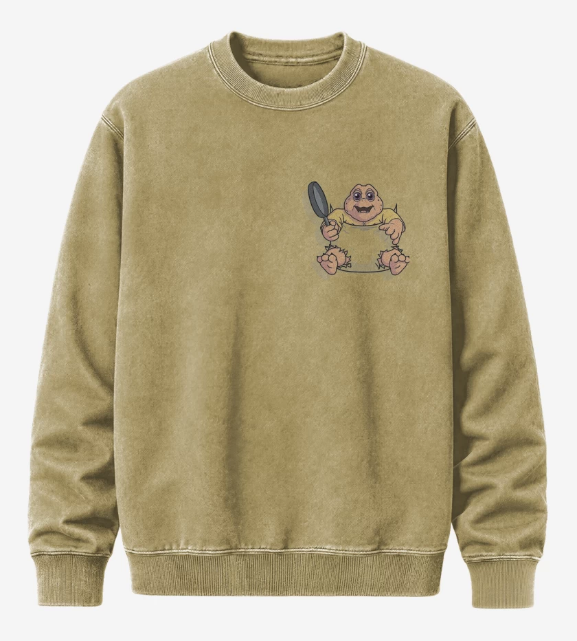 Poleron Polo Acid Wash Beige de Bebé Sinclair bolsillo