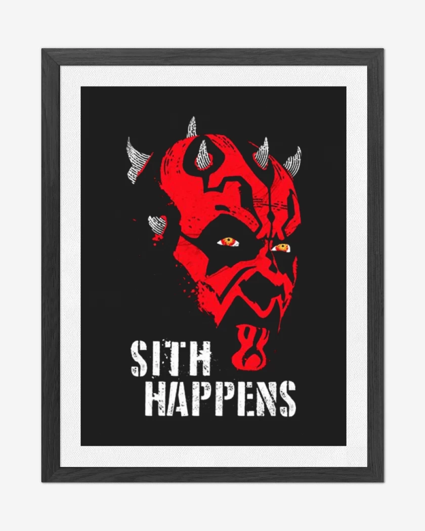 Cuadro decorativo Negro de Sith happens