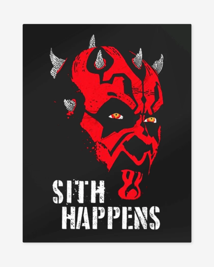Print metalico Negro de Sith happens