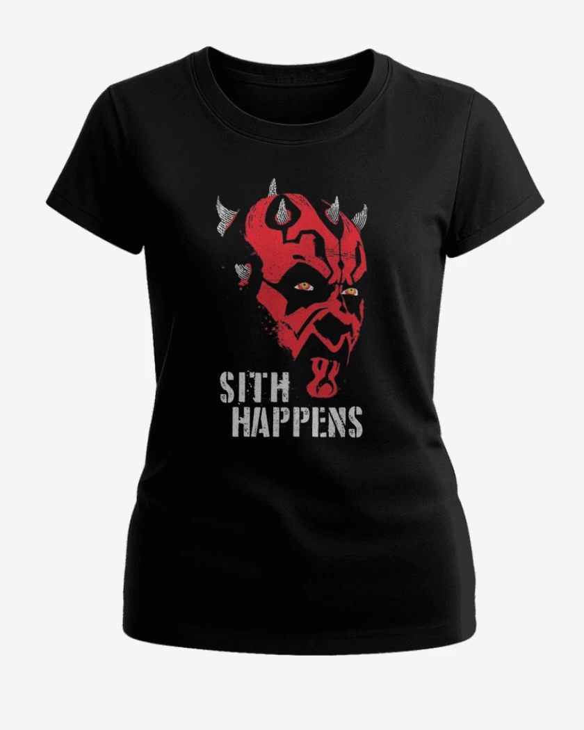Polera de Mujer Negro de Sith happens