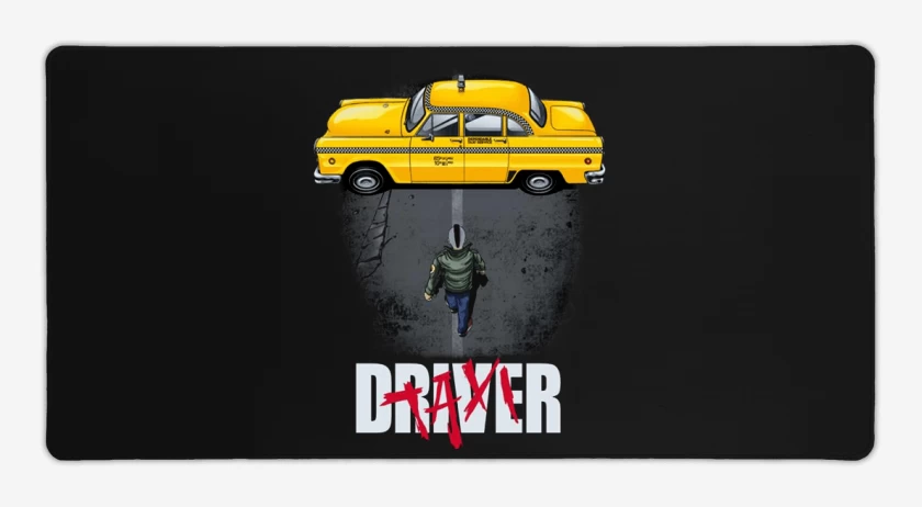 Mouse pad Gamer Negro de Taxi driver 3