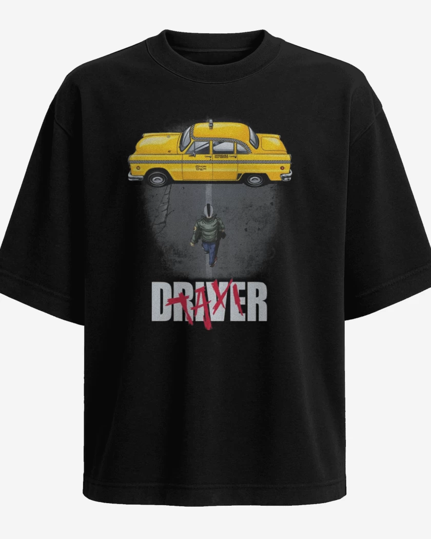 Polera Oversize Negro de Taxi driver 3
