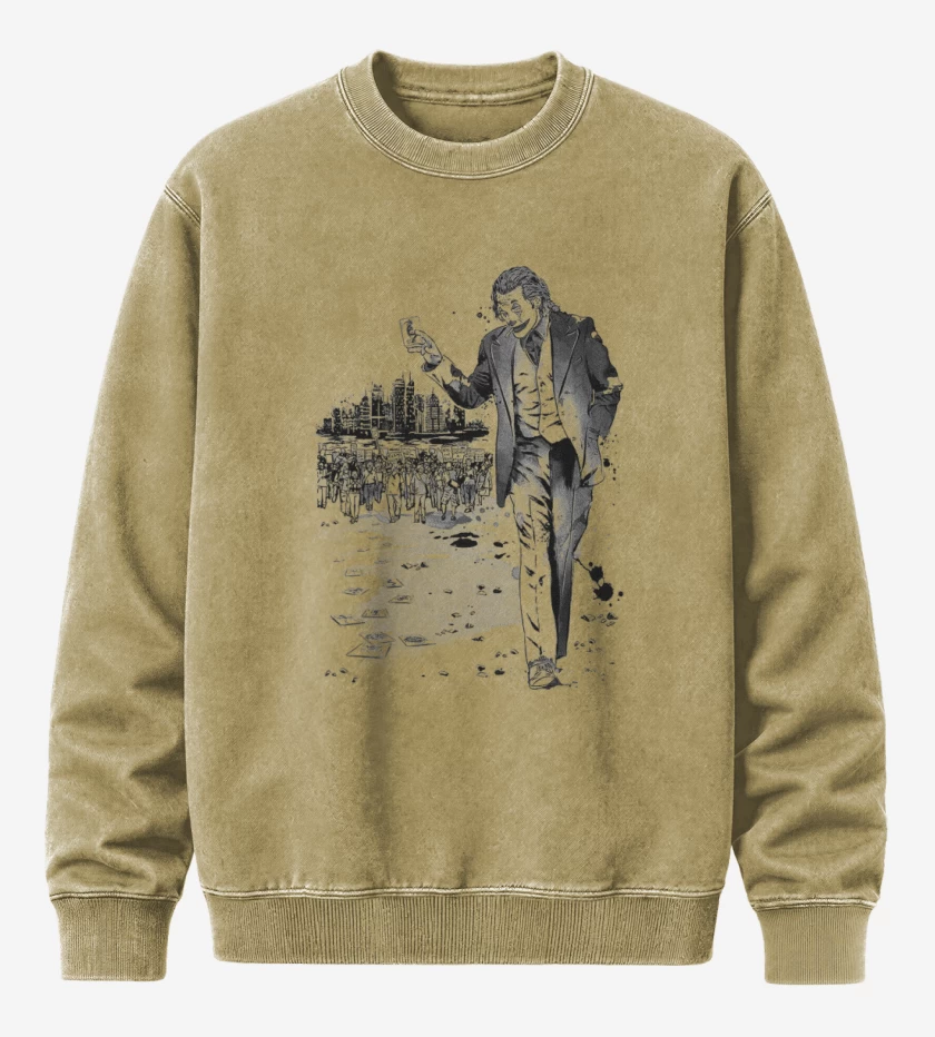 Poleron Polo Acid Wash Beige de Comodin 