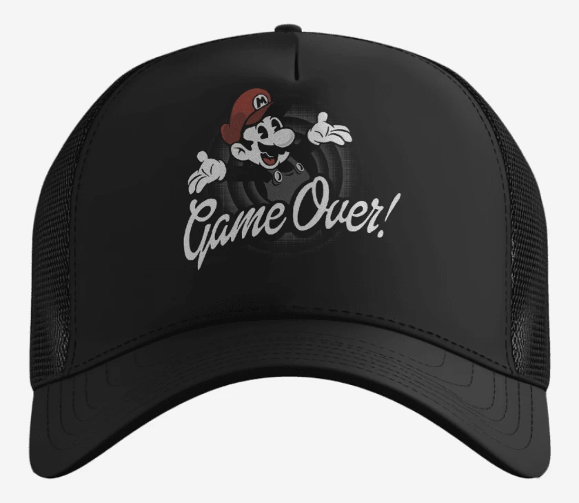Gorro Negro de Super bigote over