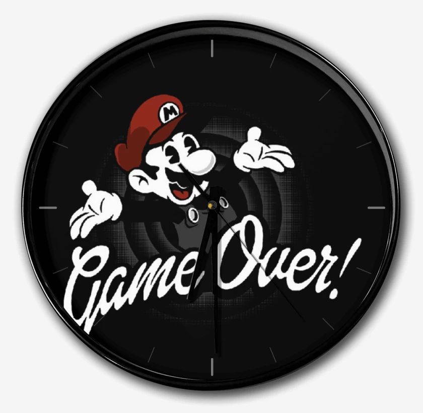 Reloj Negro de Super bigote over