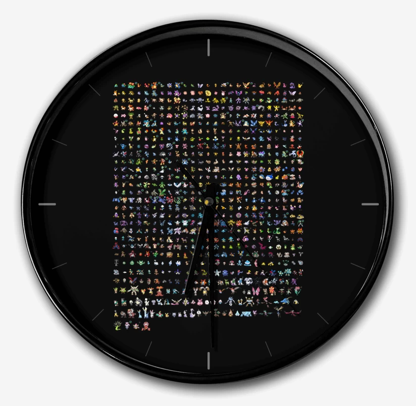 Reloj Pokemones 8 bits full