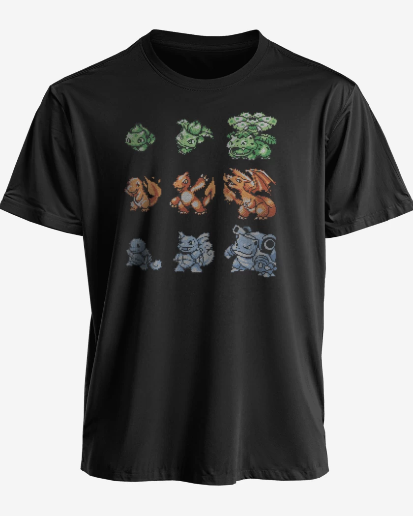 Polera Pokemones 8 bits