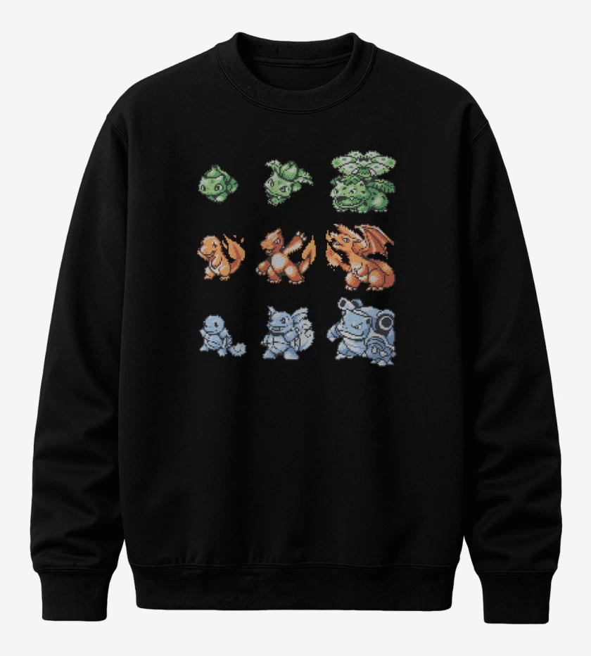 Poleron polo Pokemones 8 bits