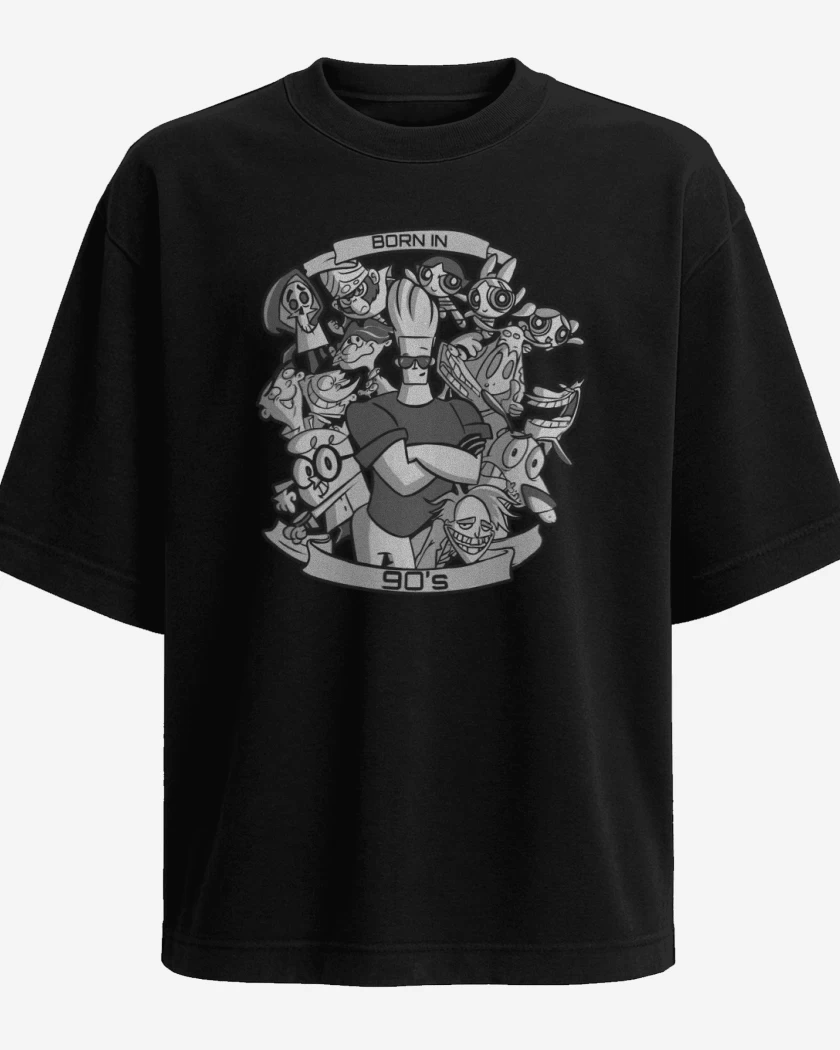 Polera Oversize Negro de Born in the 90