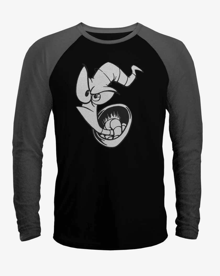 Polera Raglan earthworm jim